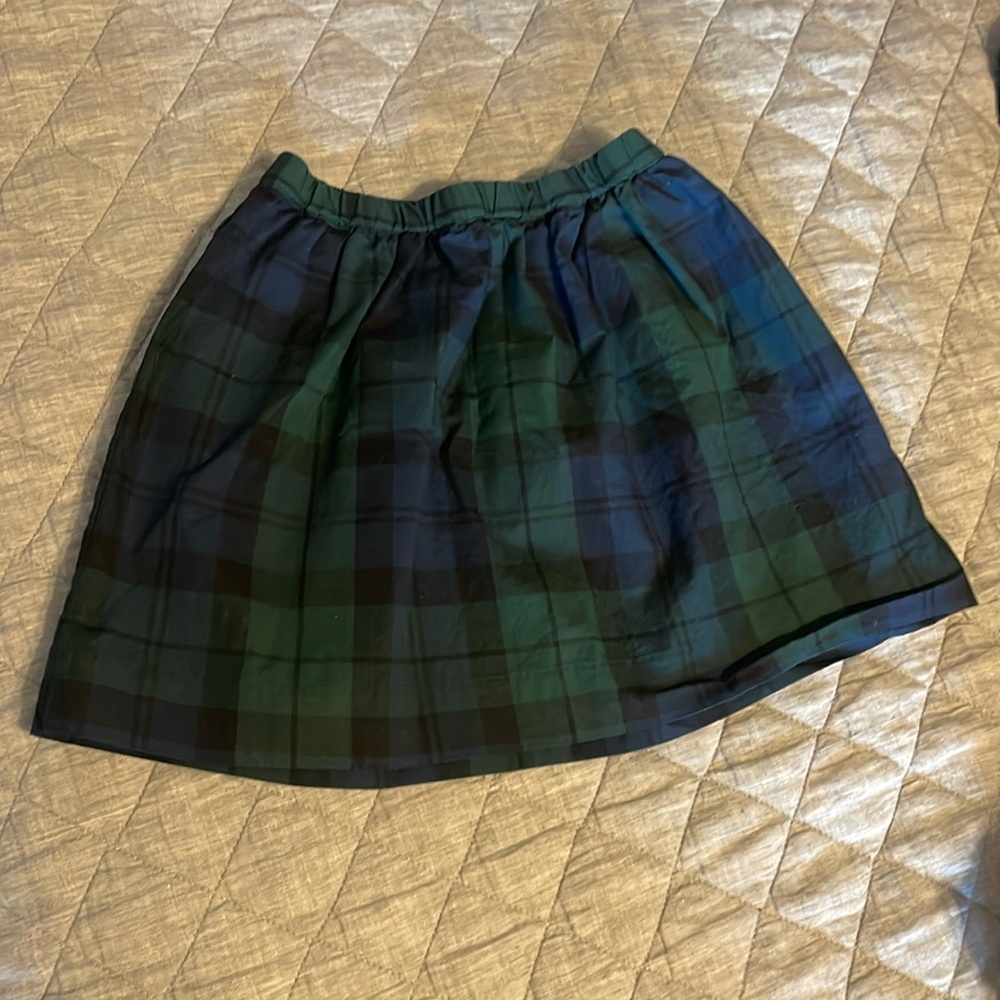 Crewcuts Plaid Green and Blue Girl's Skirt